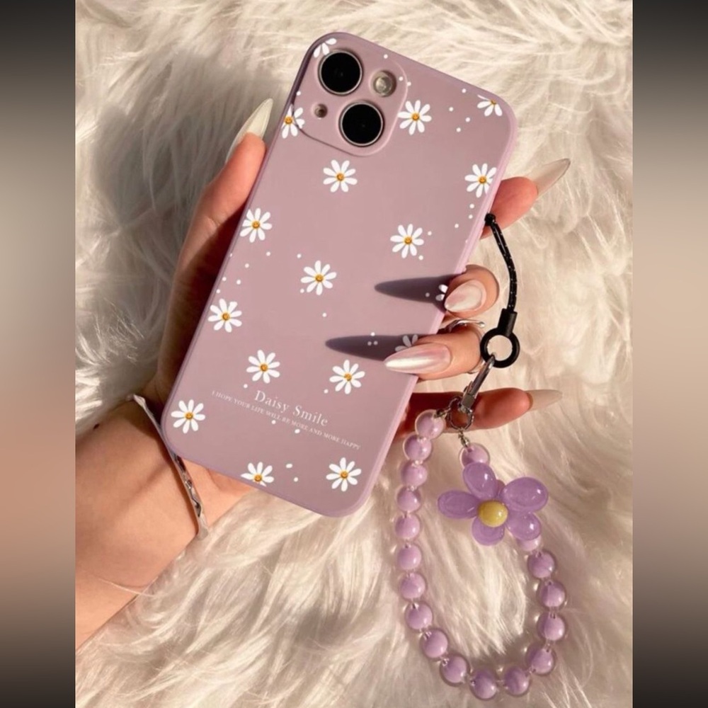 Purple IPhone 13 Pro Max case with wrist holder